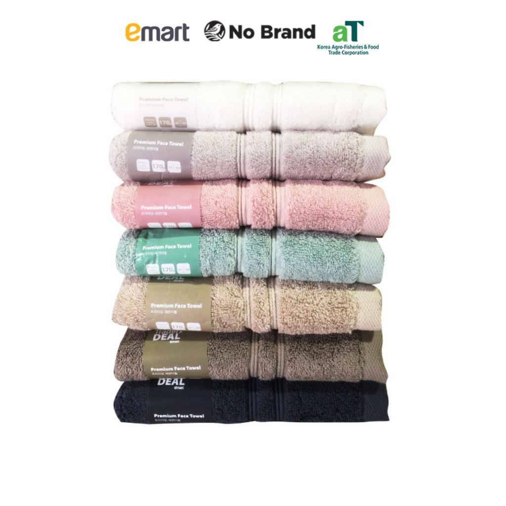 Khăn Mặt Cotton 40x80cm Hàn Quốc 170G (Giao Màu Ngẫu Nhiên) - Emart VN