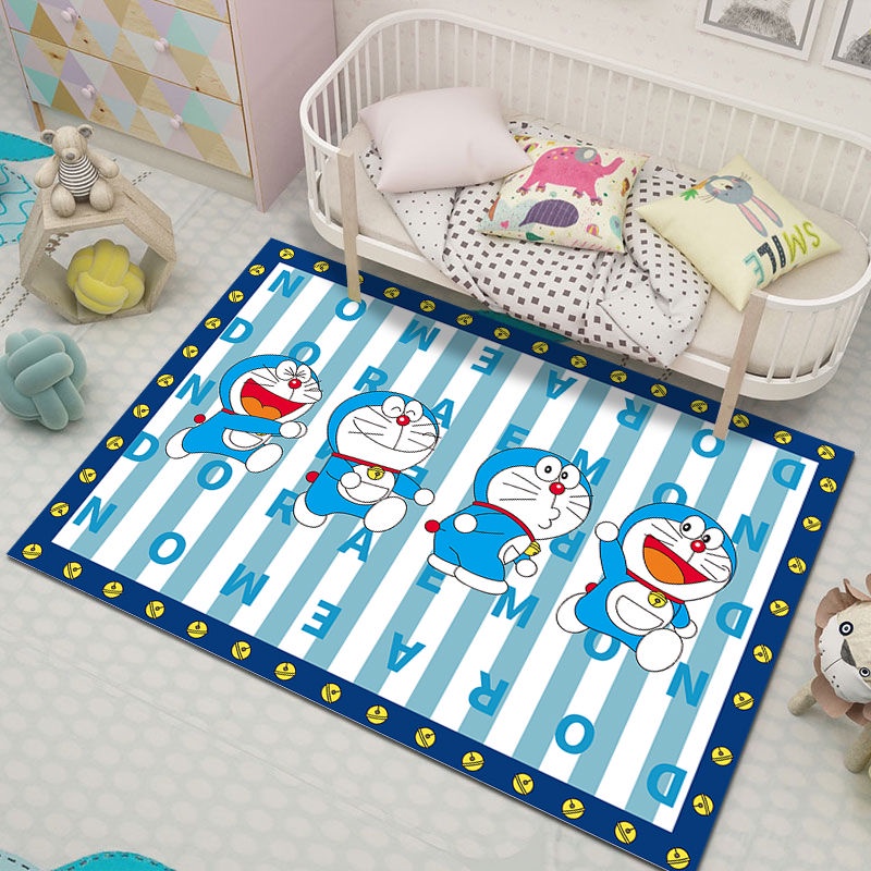 Tấm thảm lót sàn trang trí hình doraemon đáng yêu Bz8