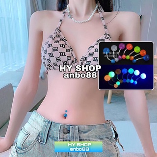 Khuyên Rốn Dạ Quang Bằng Thép Không Gỉ Nhiều Màu