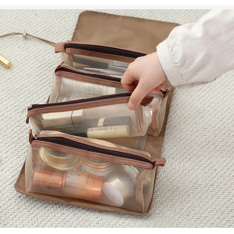 Túi đựng đồ trang điểm/ mỹ phẩm treo tường đa năng sức chứa lớn tiện lợi cho gia đình