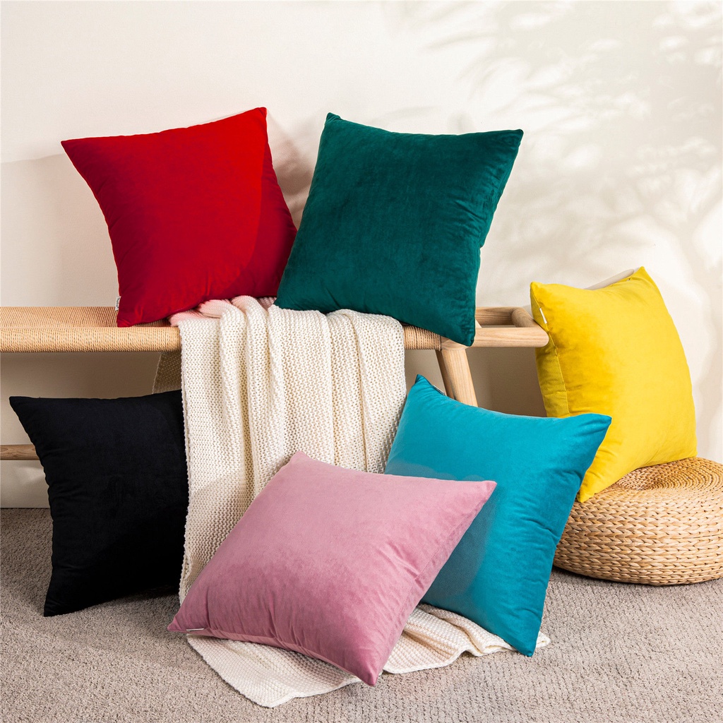 Ready Sotck Soft Velvet Cushion Cover 30*50 Decorative PillowCase 40x40cm Square Pillow Cover for Bed Sofa Hotel Decoration | BigBuy360 - bigbuy360.vn