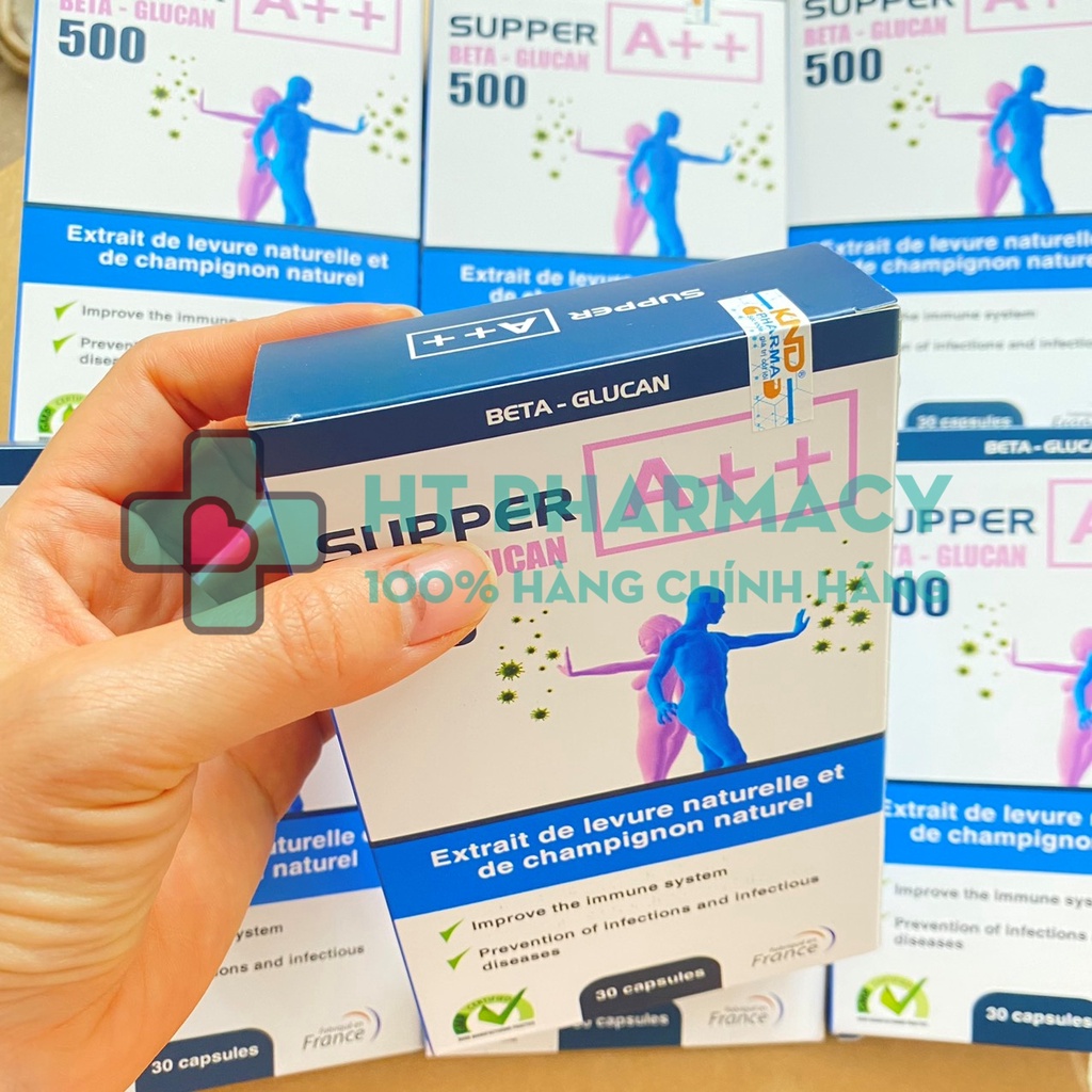 Viên Uống BetaGlucan - Beta Glucan 500 Supper A++ Hỗ Trợ Tăng Sức Đề Kháng