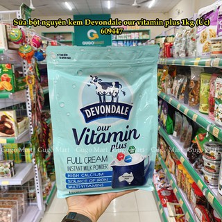 Sữa bột nguyên kem Devondale our vitamin plus 1kg (Úc)