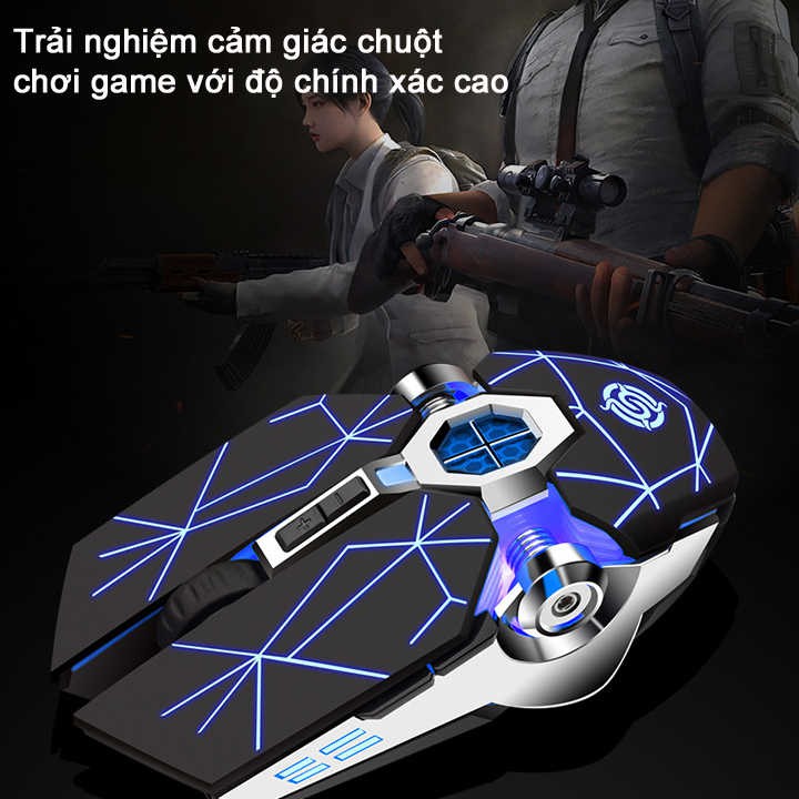 Chuột không dây chuyên game pin sạc Led 7 màu K-SNAKE BM400 CHUỘT ĐỈNH CHO DÂN PUBG &amp; FPS -VL