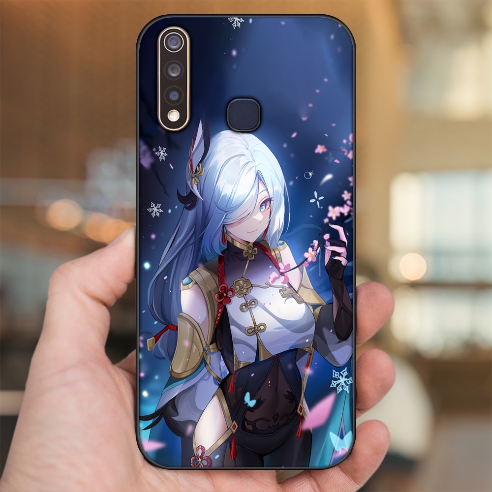 Ốp lưng Vivo Y19 viền đen in hình Shenhe Genshin Impact