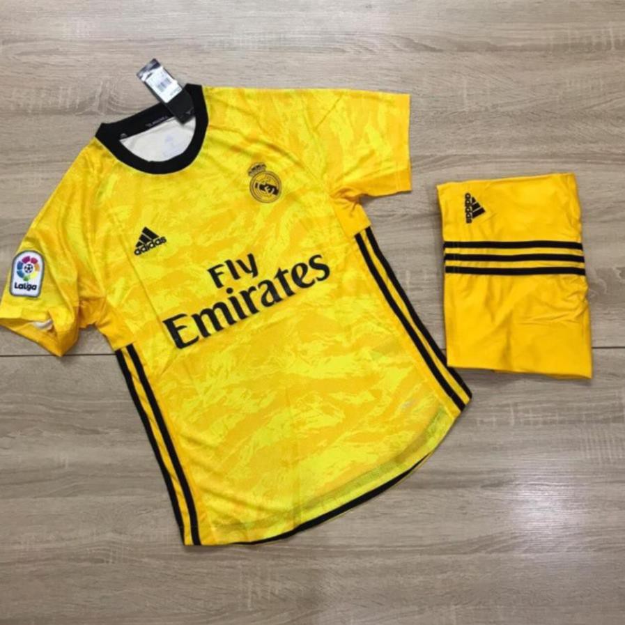 [FREESHIP] Quần Áo Bóng Đá CLB Thủ môn Real madrid 2019/ Áo thủ môn Real madrid màu vàng xịn * ྇  ་