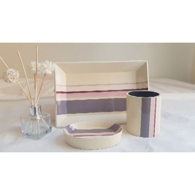 SET Khay decor gỗ sơn mài và cốc, đĩa nhỏ