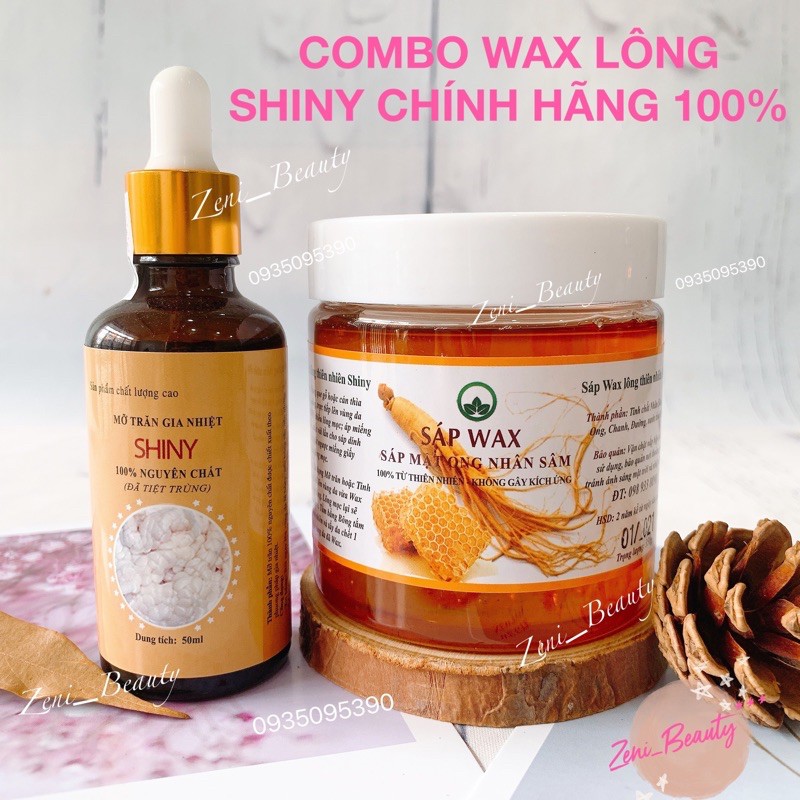 Combo triệt lông Wax + Mỡ Trăn handmade Shiny(tặng kèm bộ dụng cụ wax)