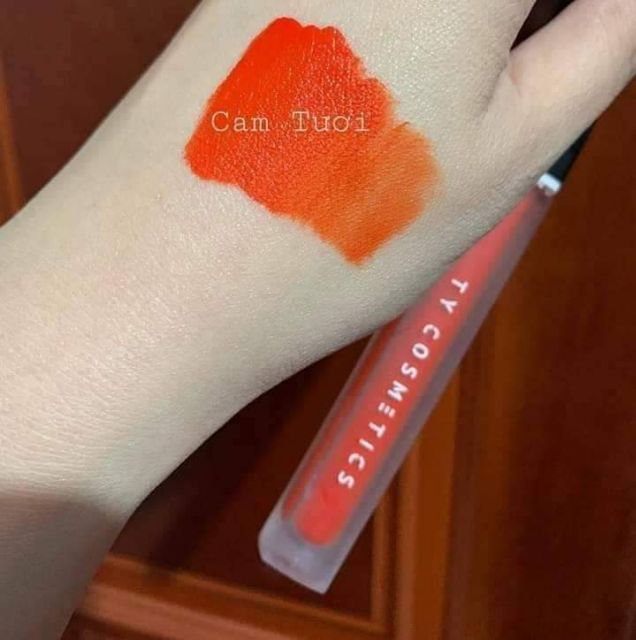 Son kem lỳ  Ty Cosmetics màu hồng đất. Cam tươi (Sale lớn chỉ 60k thỏi )giá gốc 180k thỏi