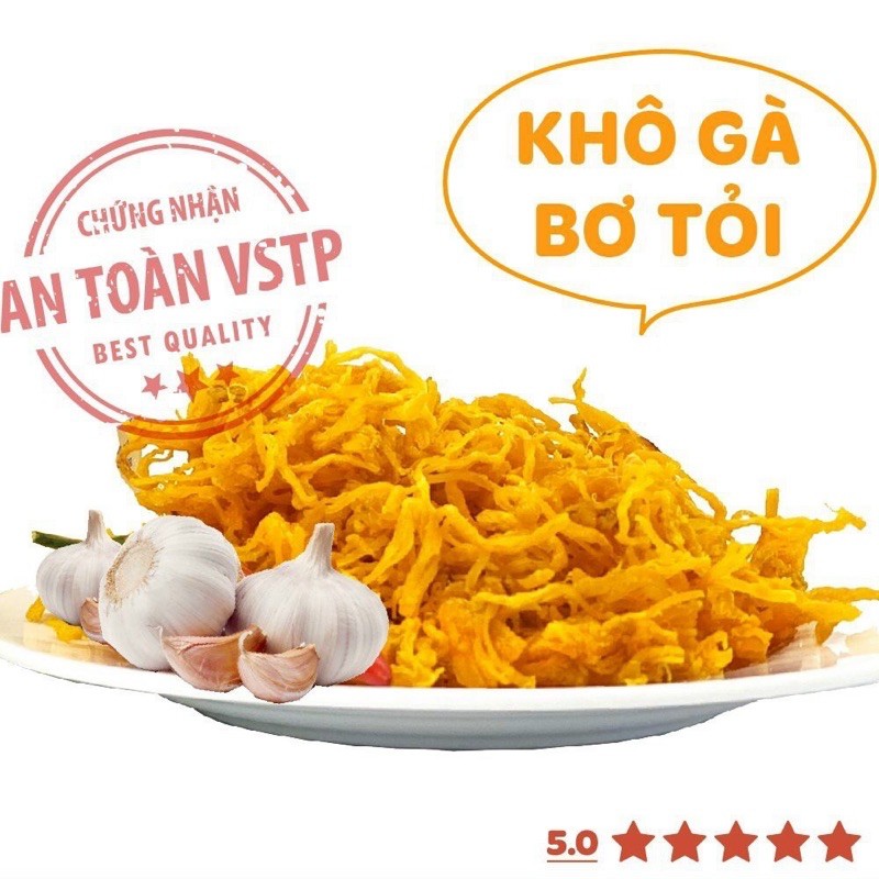 Khô gà bơ tỏi 300g 1996Food đồ ăn vặt Hà Nội vừa ngon vừa rẻ | BigBuy360 - bigbuy360.vn