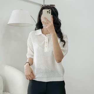 Áo polo len đan [ Hình thật ]