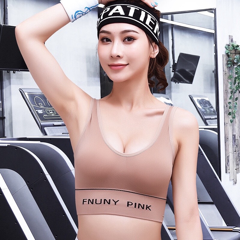 [ New Trend Áo Bra Gym/Yoga Fnuny Pink