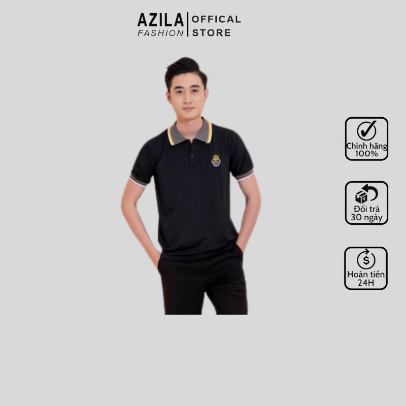 Áo Polo Nam Azila - Cổ Bẻ Chất vải cá sấu Mềm Mịn Co Dãn phối viền cổ