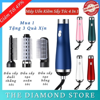 Máy sấy tóc đa năng nhật bản kiêm máy uốn tóc tạo kiểu tặng kèm 3 đầu lược duỗi thẳng, uốn cong và tạo bồng bềnh cho tóc