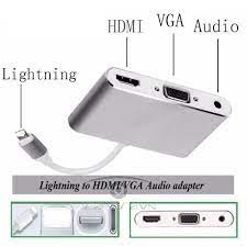 cáp lighting iphone to HDMI/VGA/AV