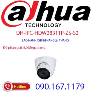Camera ip dome hồng ngoại 8.0 megapixel dahua dh-ipc-hdw2831tp-zs-s2