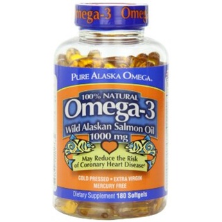 Hsd: 11.2026.viên uống dầu cá hồi omega-3 pure alaska hộp 180 viên từ mỹ