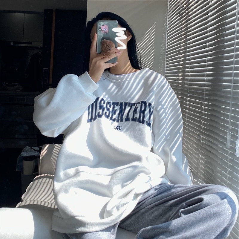 Áo nỉ trắng dài tay in chữ siêu rẻ đẹp (Ảnh thật) | BigBuy360 - bigbuy360.vn