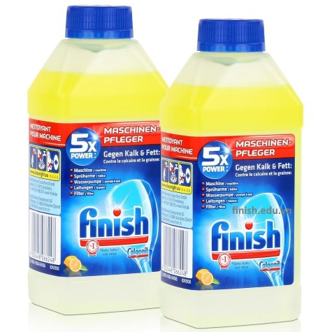 Chai vệ sinh Máy rửa bát Finish 250ml – Hương Chanh