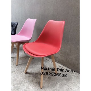 Ghế eames đệm da chân gỗ nhập khẩu bảo hành 1 năm
