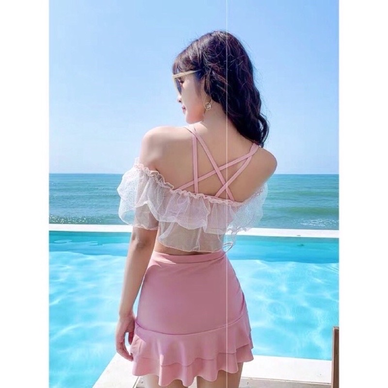 (CÓ SẴN+VIDEO) Bikini ren ngực, đồ bơi đi biển kín đáo Quảng Châu loại 1 | BigBuy360 - bigbuy360.vn