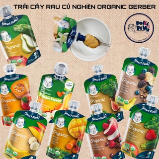 [BÉ 6 THÁNG] TRÁI CÂY RAU CỦ NGHIỀN GERBER ORGANIC TÚI 99GR