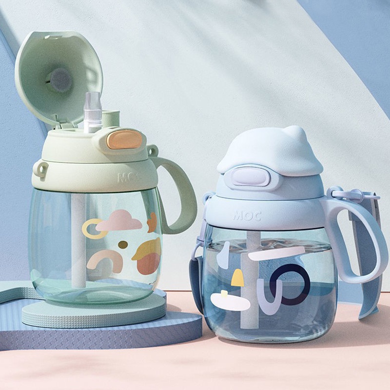 Bình Nước Dung Tích Lớn Có Ống Hút Tiện Lợi Cho Trẻ Em