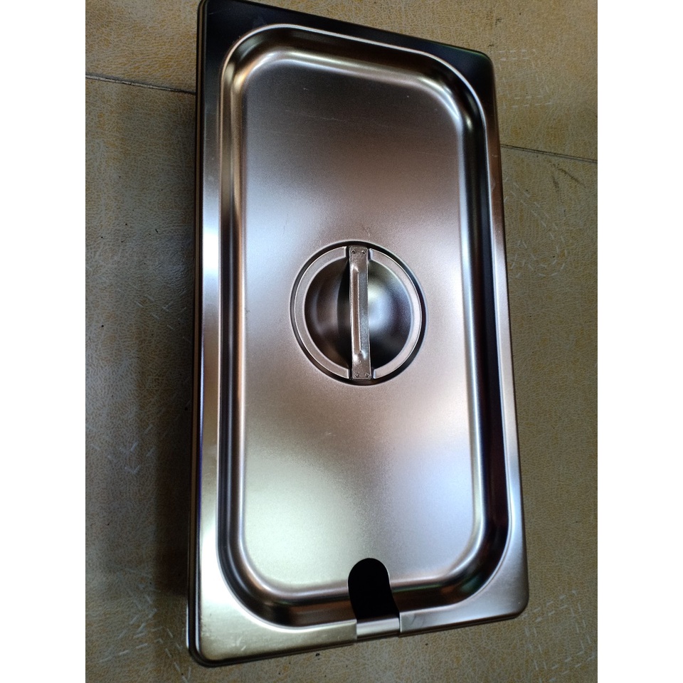 Combo 5 Khay 1/3 Khay Inox Đựng Thạch Topping Đựng Thực Phẩm Đựng Kem GN 1/3