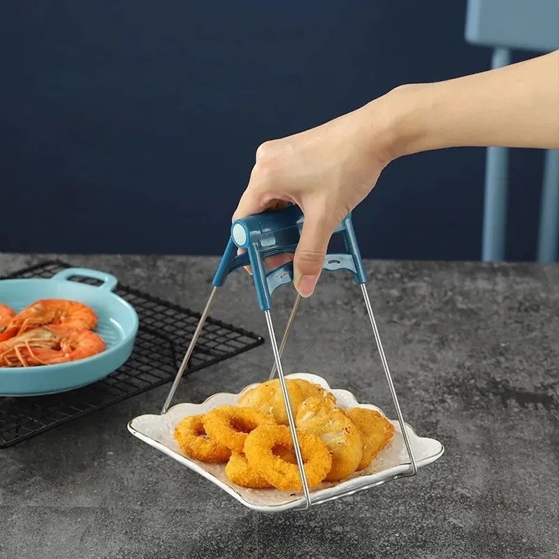 Dụng Cụ Kẹp Tô Chén Dĩa Chống Trượt Bằng Thép Không Gỉ