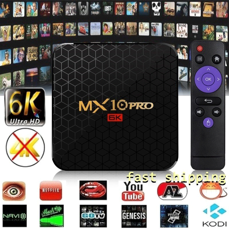 Tv Box Android 9.0 Mx10 Pro 4k 1gb Ram 8gb Rom Allwinner H6 Quad Core 64-bit Hdmi2.0 Usb3.0 Hỗ Trợ Thẻ Tf