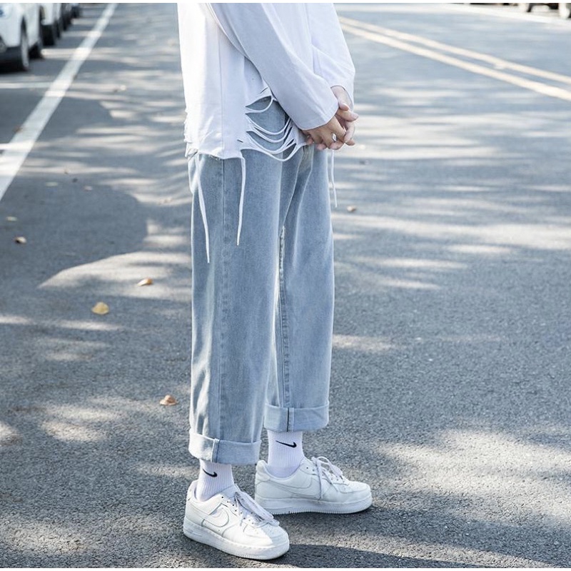 quần jeans baggy suông , rộng -q4- mang phong cách hàn quốc hottrend 2022