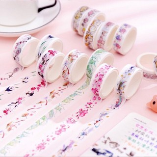 Combo 3 Cuộn Băng Dính Hoa Văn Băng Dính Họa Tiết Trang Trí Làm Thủ Công Handmade Decor