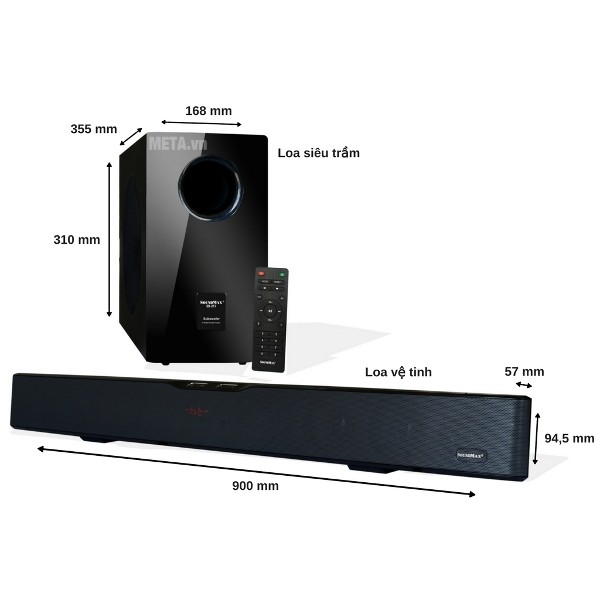 Bộ loa SoundMax SB-217/2.1 tuyệt tác soundbar tivi (TV)- hàng chính hãng