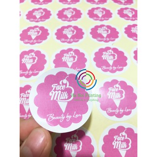 Combo 500 tem dán logo cute thiết kế theo yêu cầu