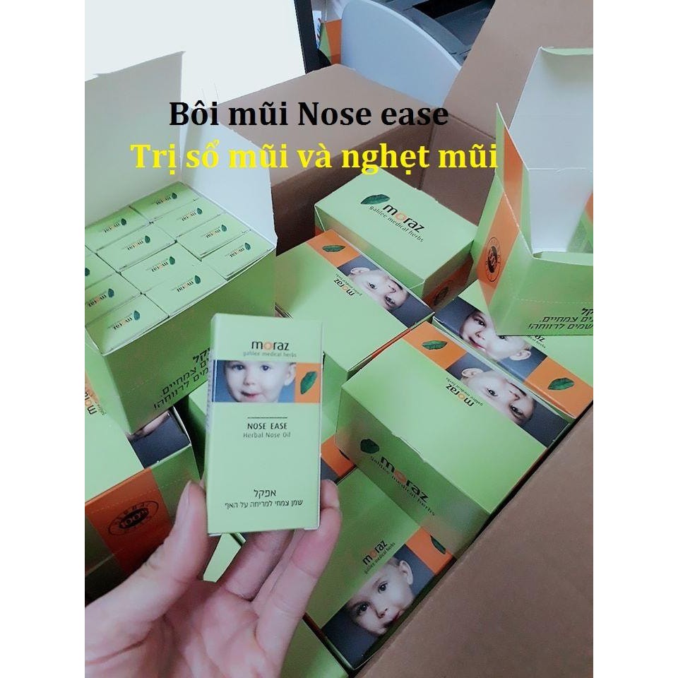 Dầu Bôi Mũi Do Thái Nose Ease  Sổ Mũi, Nghẹt Mũi, Chống Cảm Moraz