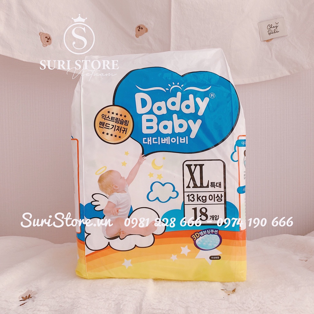 Bỉm Dán/Quần DADDY BABY nội địa hàn size (S28/M24/L20/XL18/LQ22/XLQ18/XXLQ17)