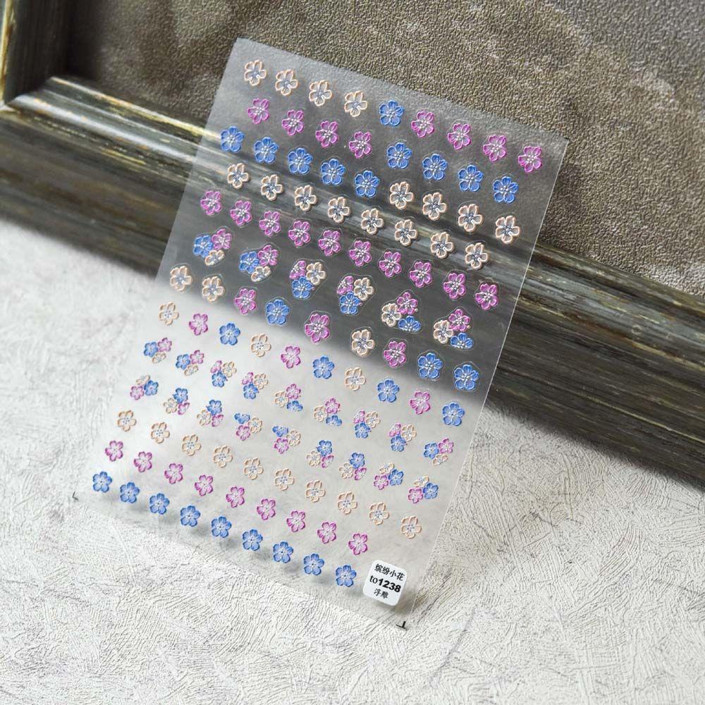 Miếng Dán Trang Trí Móng Tay Hình Hoa Tulip 5D Phong Cách Nhật Bản Dễ Thương
