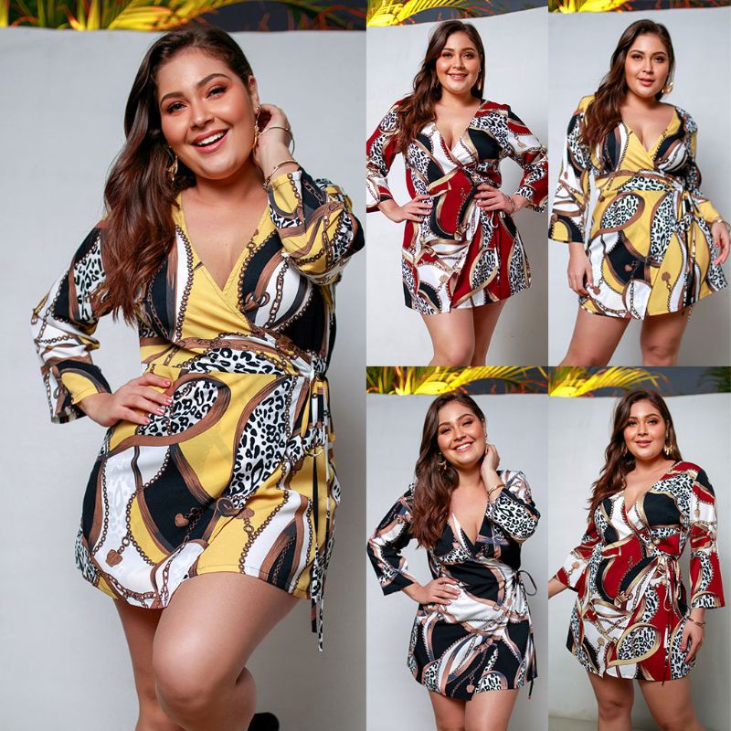 Áo Kiểu Tay Lỡ 3 / 4 Cổ Chữ V In Họa Tiết Hoa Phong Cách Dân Tộc Thời Trang Mùa Hè Cho Nữ