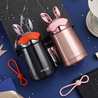 Bình Nước Giữ Nhiệt Bằng Thép Không Gỉ Hai Lớp Hình Thỏ Đáng Yêu Thermos