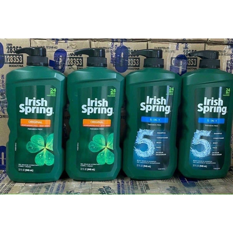 Tắm Gội Xả Rửa Mặt Irish Spring 946ml