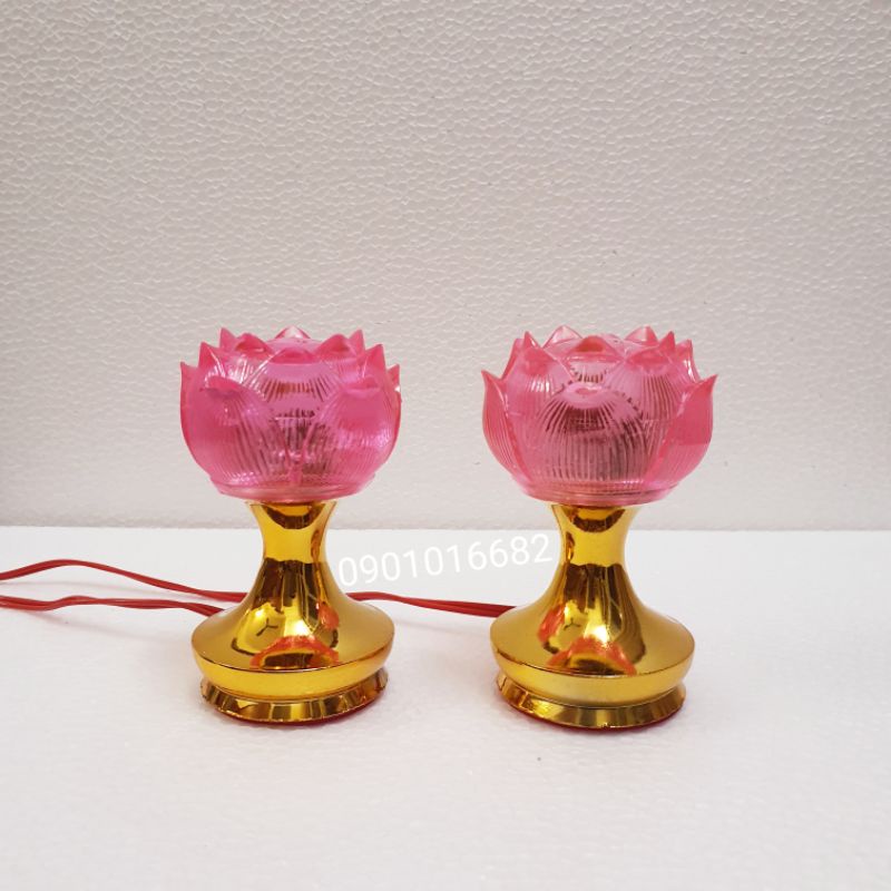Đèn thờ led búp sen nhỏ xinh  dùng bóng led đổi 7 màu chậm, siêu bền.