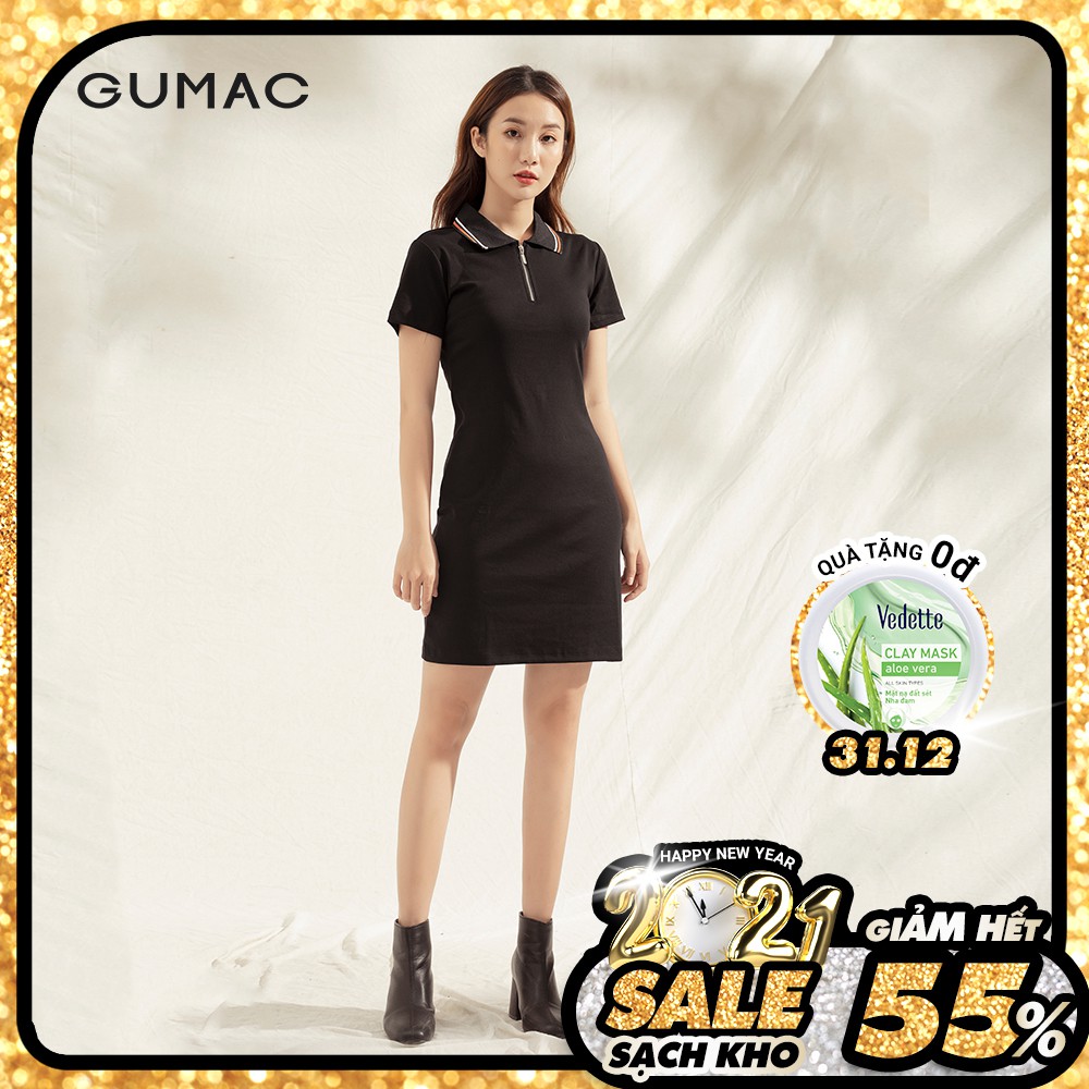 Đầm thun dây kéo DA1195 GUMAC