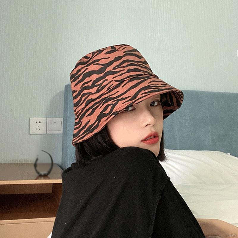 Nón vành họa tiết ngựa vằn thời trang retro cho nữ