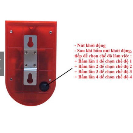 chuông báo chống trộm hồng ngoại dùng năng lượng mặt trời,Còi chống trộm SOLAR, còi hú, BH 6 tháng