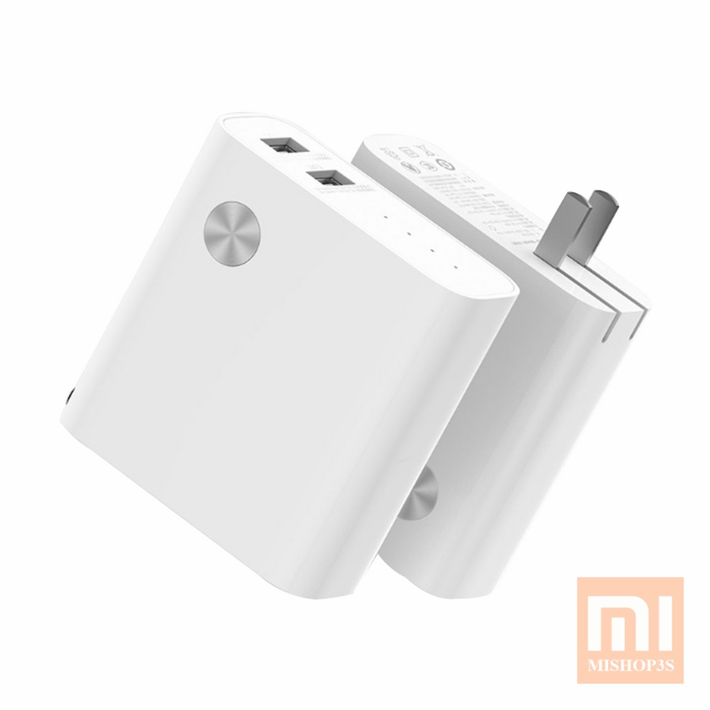 Pin dự phòng Xiaomi 5200 mAh tích hợp đầu sạc 2 cổng USB