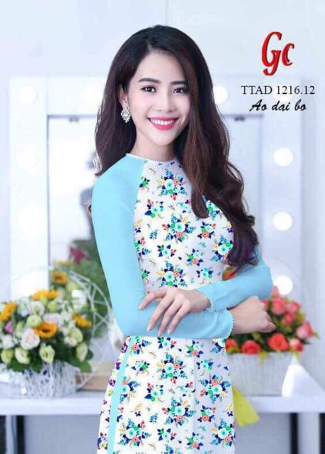 Vải áo dài in hoa nhí