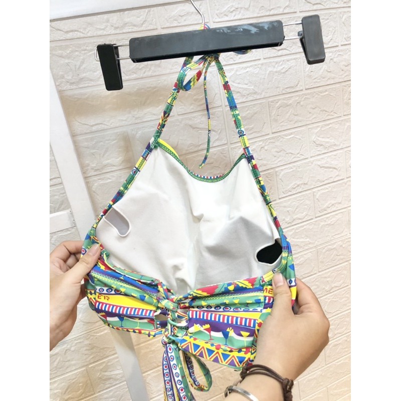 Tlý Áo bơi nữ cột dây hoạ tiết đẹp | BigBuy360 - bigbuy360.vn