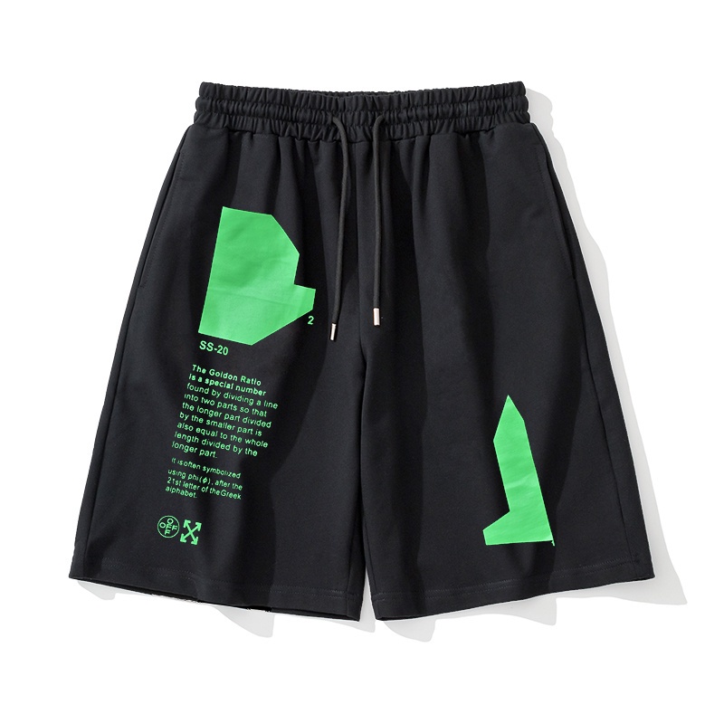 Quần Short Thể Thao Off White Họa Tiết Graffiti Cá Tính Cho Nam Nữ