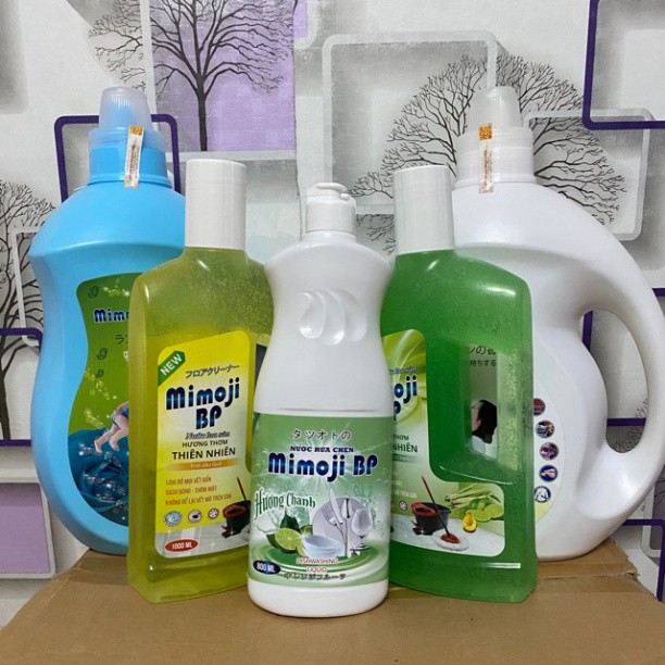 Nước Giặt Xả MIMOJI 5 trong 1- Nhật Bản