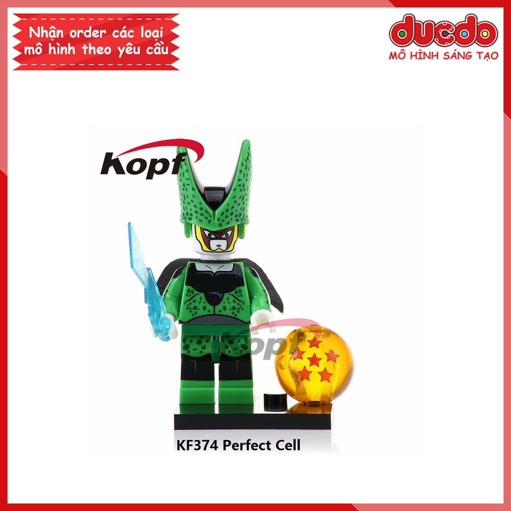 Minifigures nhân vật Xên bọ hung Perfect Cell 7 viên ngọc rồng - Đồ chơi Lắp ghép Mini Dragon Ball Goku Mô hình KF374